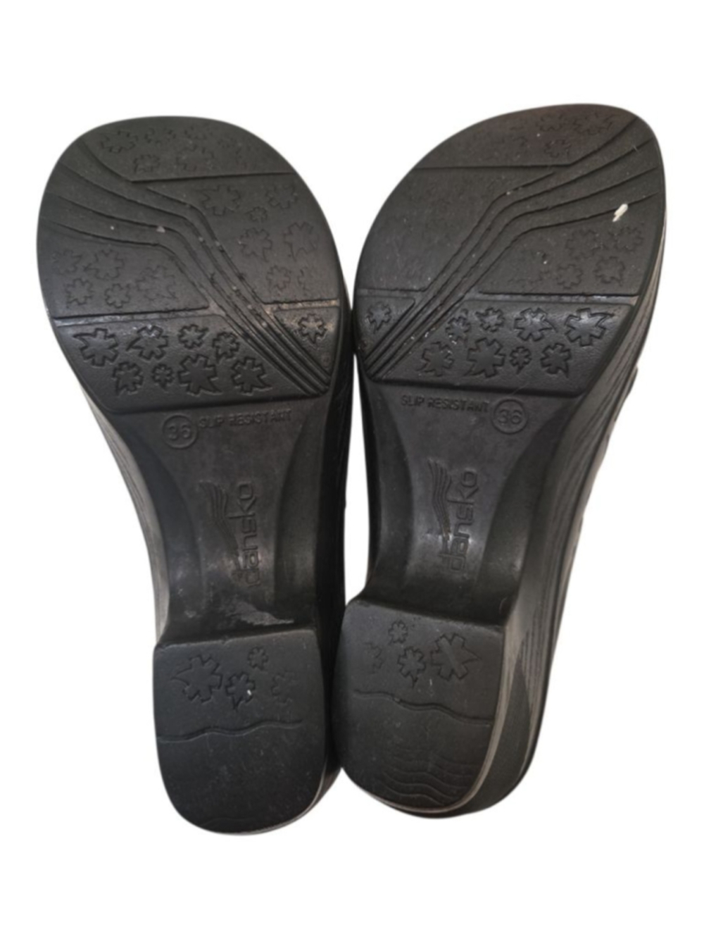 Dansko Womens Clogs Black Floral Embossed Slip Resistant Size 36 - Picture 6 of 7